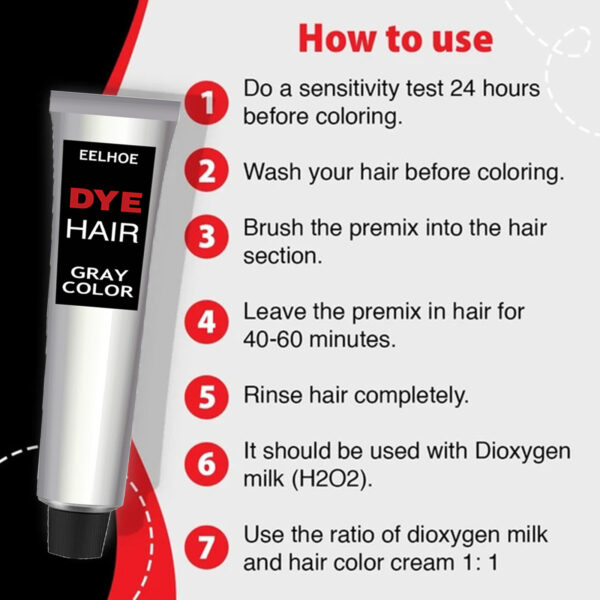 Easy To Color Hair Care Long-lasting Mild Hair Gray Hair Hairdressing Agent - Image 9